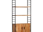 4-Tier Bookcase 80x30x180 cm Solid Acacia Wood