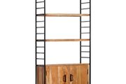 4-Tier Bookcase 80x30x180 cm Solid Acacia Wood