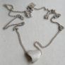Vintage Sterling Silver Twisted Heart Necklace length 18" - 5,1g Image 9