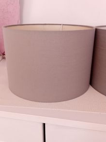 Pair lamp shades grey perfect