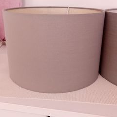 Pair lamp shades grey perfect