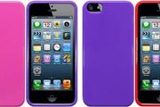 New Iphone 5 Terrapin Gel Case Cover Solid Hot Pink / Purple / Red With Free Screen Protector