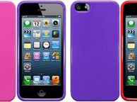 main image for ad New Iphone 5 Terrapin Gel Case Cover Solid Hot Pink / Purple / Red With Free Screen Protector