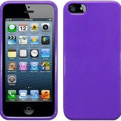 New Iphone 5 Terrapin Gel Case Cover Solid Hot Pink / Purple / Red With Free Screen Protector