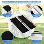 Wheelchair Ramp,91.5cm Folding Portable Aluminum Ramp, 362kg Capacity,with Transition Plate and Reflective Warning Stickers, for Wheelchair Scooters Power Chairs Walkers Metallic Image 5