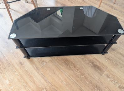 Glass corner TV stand