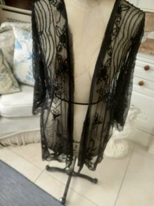 fab sheer and beaded river island overlayblazer / jacket