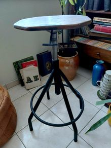 vintage work stool height adjustable