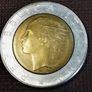 1983 Italy 500 Lire Bimetallic Coin Image 2