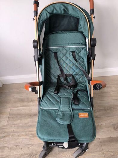 Lejoux travel stroller green and gold