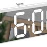 NEW SALE | LED Digital Mirror Alarm Clock with Temperature & Date Calendar for Bedside, Bedroom, Office, Snooze, Adjustable Brightness Image 2
