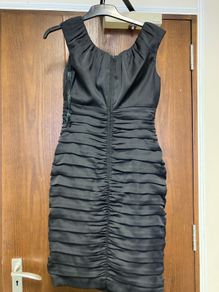 Coast Women's Black Ruched Knee Length Dress UK8/EU36