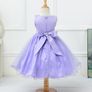 New Girls Sequinned Dress Flower Sash Sleeveless Formal Party Wedding Bridesmaid Sz 8-9yrs Image 3