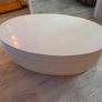 Oval Swivel-Top Coffee Table - gloss white Image 2