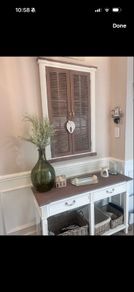 mirror and console table