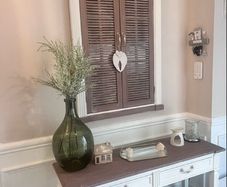 mirror and console table