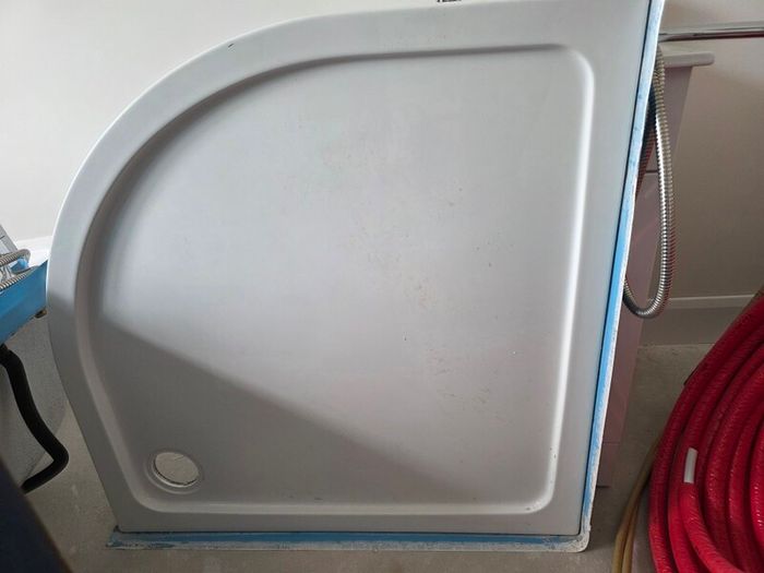 Shower Complete Shower Set  Shower Tray, Mixer, Riser Rail & Handset