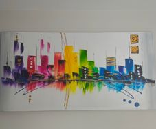 Abstract Rainbow Cityscape