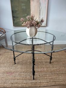 iron and glass dining table