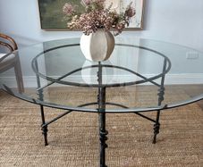 iron and glass dining table