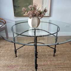 iron and glass dining table