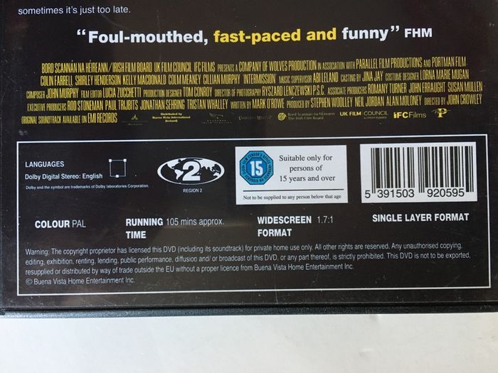 Intermission [2003] Cillian Murphy, Colin Farrell, Colm Meaney & Kelly McDonald [Movie DVD] Irish Film