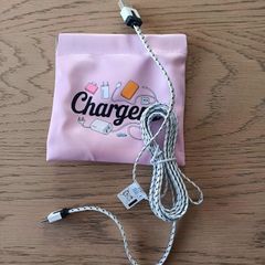 Pink Mini storage bag for chargers