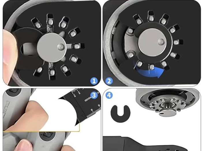 55PCS Titanium Multi Tool Blades, Universal Oscillating Multitool Blades for Wood Plastics Metal Cutting, Quick Release Oscillating Tool Accessories Compatible with DeWalt Makita Dremel and More