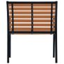 Garden Chairs 2 pcs Steel and WPC Black and Brown Image 5