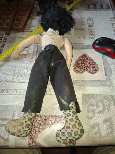 Antique Papier-Mache Character Doll, likely dating from the 1920s to 1940s
