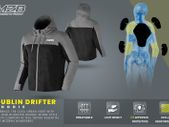 MZB Drifter Reinforced Armoured Motorcycle Hoodie (Black/Grey)