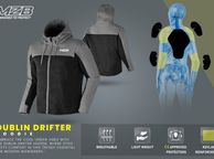 main image for ad MZB Drifter Reinforced Armoured Motorcycle Hoodie (Black/Grey)