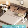 Adjustable Bedside Table with Swivel Hidden Wheels 70x40cm Image 4