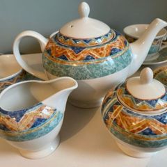 Churchill Staffordshire England tea set