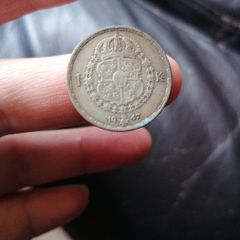 1947 Sweden Silver 1 Krona Coin