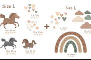Wall Stickers, Horses and Rainbow