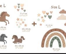 Wall Stickers, Horses and Rainbow