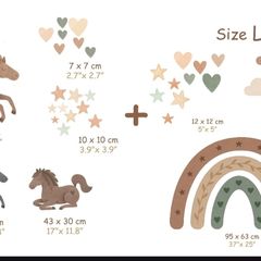Wall Stickers, Horses and Rainbow