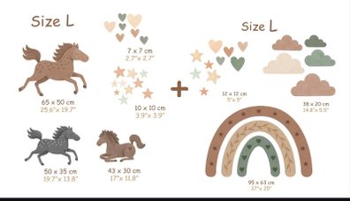 Wall Stickers, Horses and Rainbow