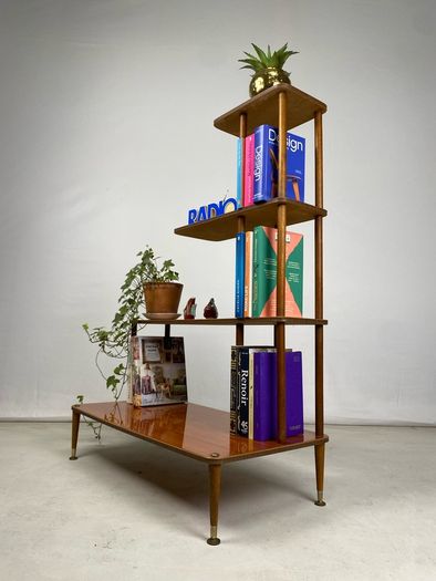 Mid Century Open Shelved Bookcase