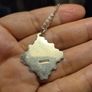 Vintage Old Sterling silver Holy Spirit Religious Medal. Image 4