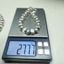 Vintage Sterling Silver Bead Necklace and Bracelet Set 925 Image 4