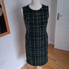 Hobbs Pinafore Dress Wool (68%) Mix Size 10-12