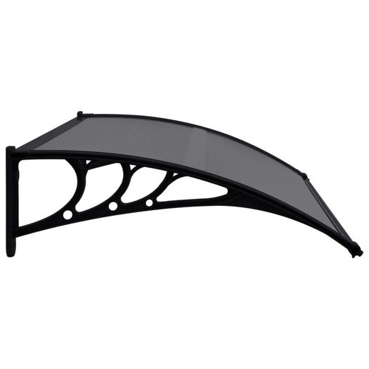 Door Canopy Black 150x80 cm PC