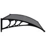 Door Canopy Black 150x80 cm PC Image 2