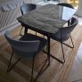 Extending Marble Dining Table & 4 Chairs Image 5