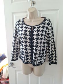 Limited Collection  Black & White Cardigan Size 14