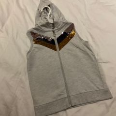 Gorgeous H&M sleeveless hoodie sequin detail 6 7 8