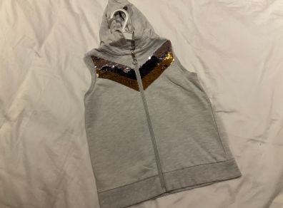 Gorgeous H&M sleeveless hoodie sequin detail 6 7 8