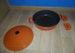 STONELINE Induction Roaster with Lid 28 cm, Casserole Dish, Non-Stick Pot | orange